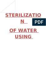 Sterilizatio N of Water Using