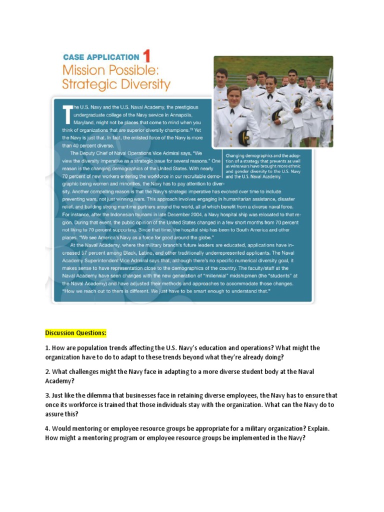 U.S. Navy: Adapting to Diversity Challenges | PDF