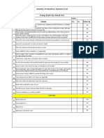 Pump Startup Checklist