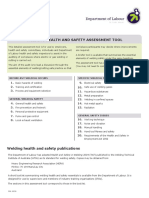 Welding health safety assessment tool