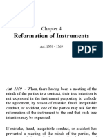 Reformation of Instruments