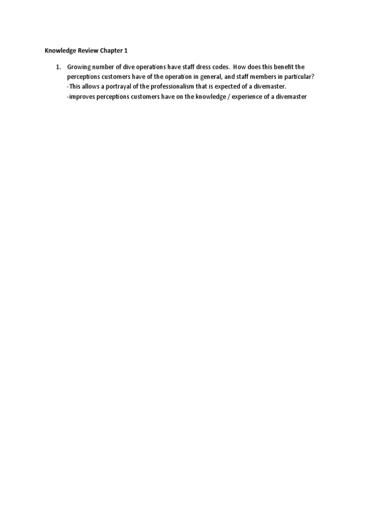Knowledge Review Chapter 1 | PDF | Business
