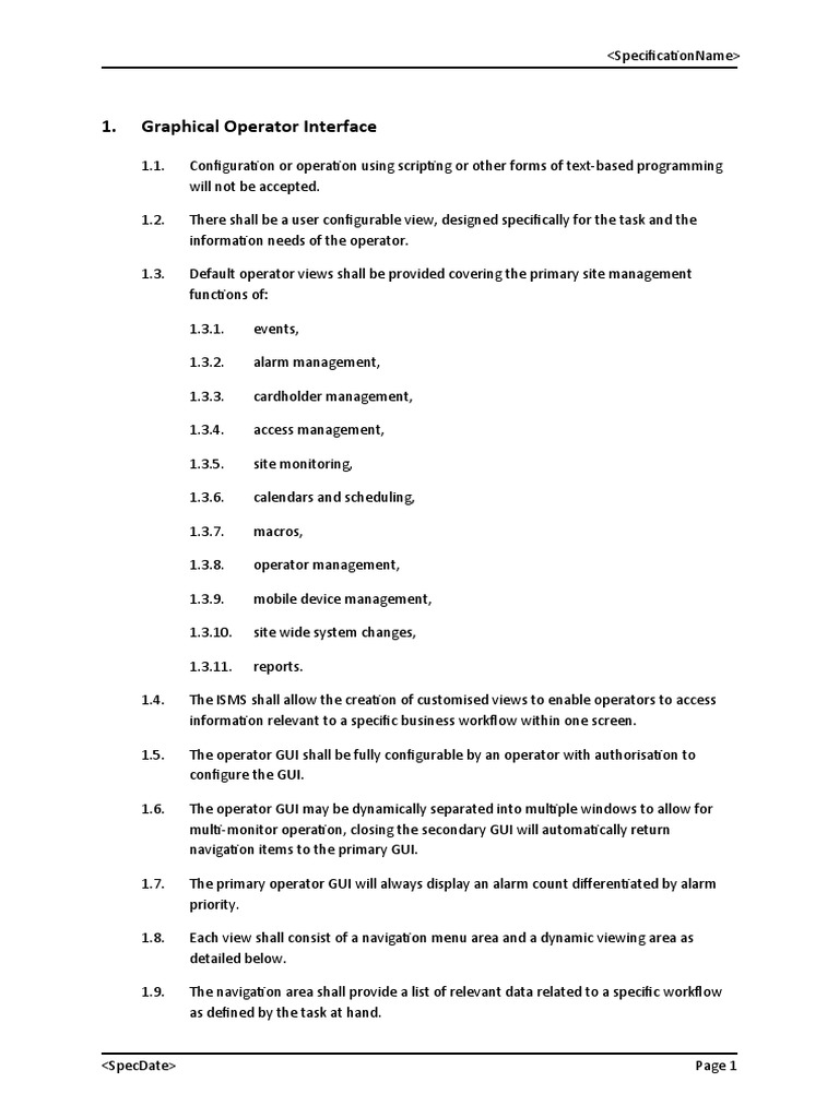 1110 Graphical Operator Interface | PDF | Graphical User Interfaces ...