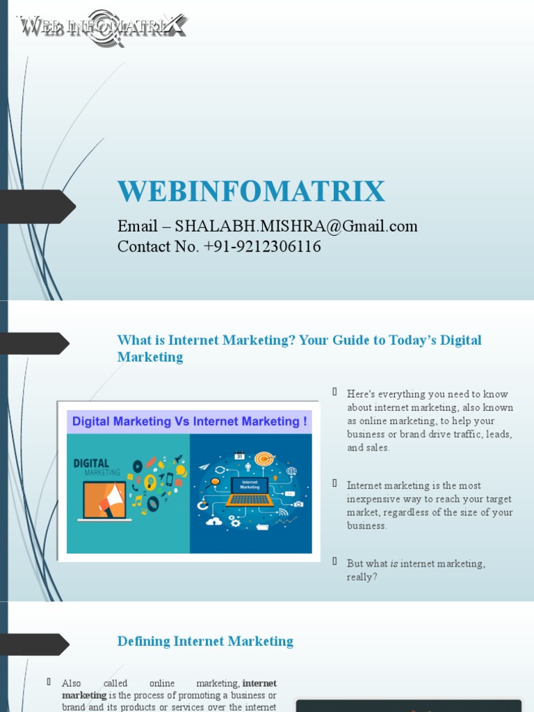 Internet Marketing: A Comprehensive Guide | PDF | Digital Marketing ...