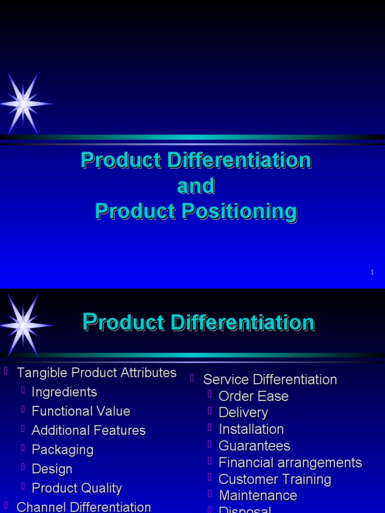 Product Differentiation and Positioning Guide | PDF | Product (Business ...