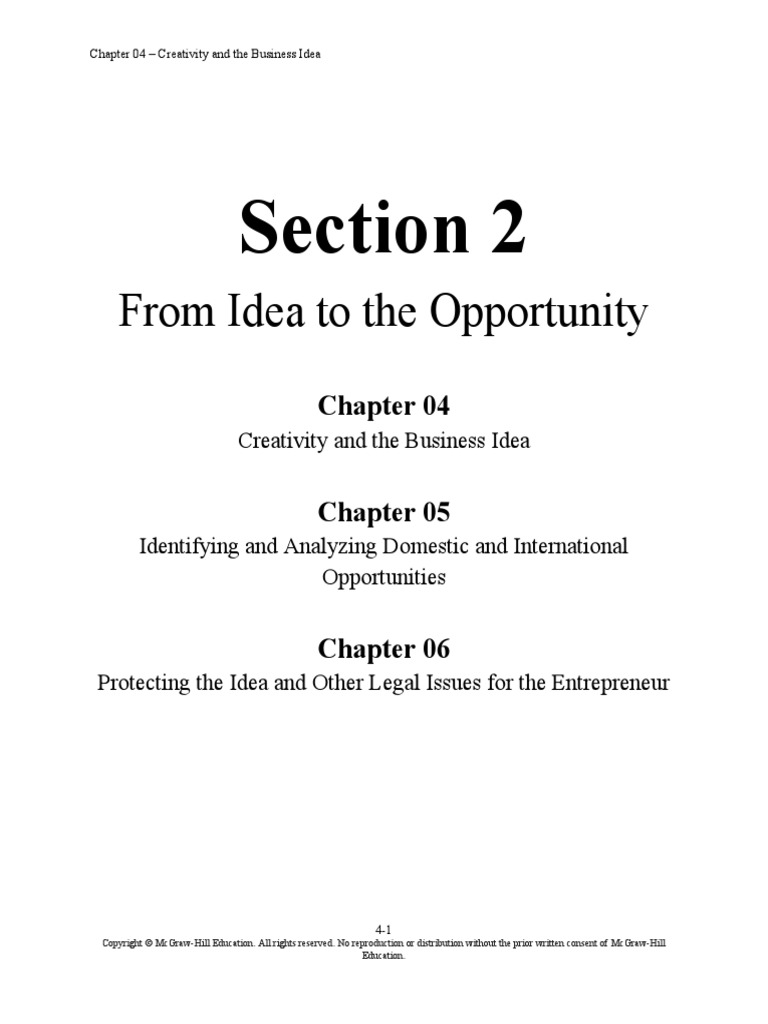 Section 2: From Idea To The Opportunity | PDF | Brainstorming | Focus Group