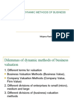 Dilemmas of Dynamic Methods of Business Valuation: Mirjana Radman-Funarić, PHD