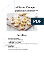 Egg and Bacon Canapes: Ingredients