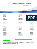 Parts of Speech Activity For Creative Thinking: Job Intention: Salespe