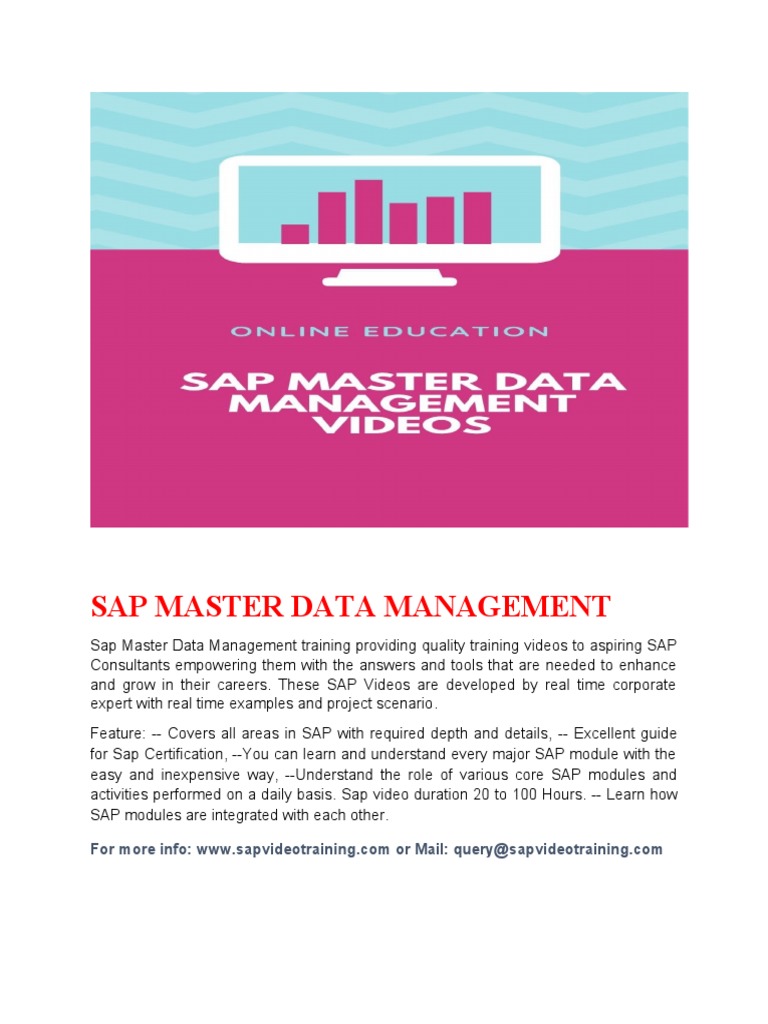 SAP Master Data Management Training Guide | PDF