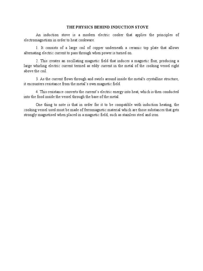 How Induction Cookers Work PDF Induction Cookware