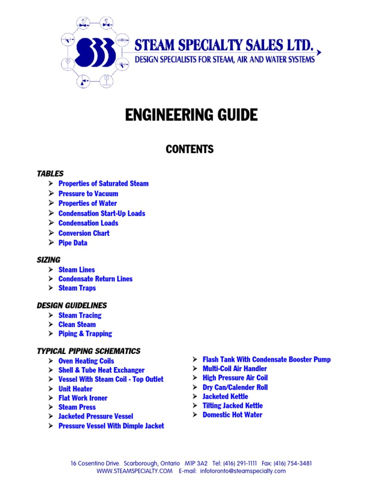 Steam Engineering Design Guide | PDF | Steam | Foot (Unit)