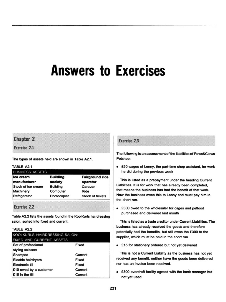 Accounting Exercises Explained | PDF | Depreciation | Valuation (Finance)