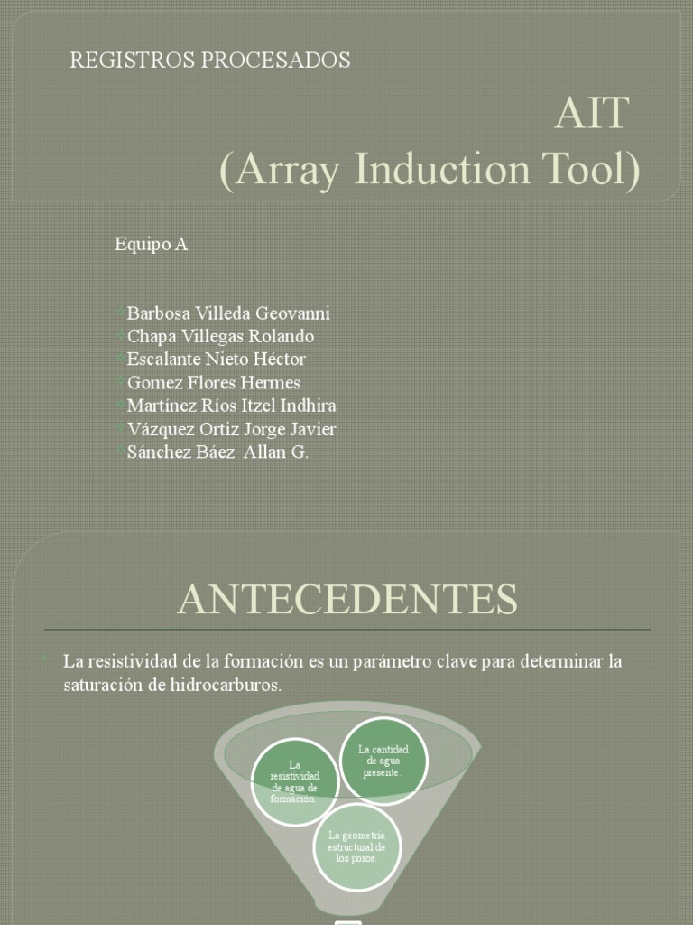 Herramienta AIT: Medición de Resistividad | PDF | Inductor | Generador ...