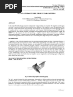 Study of Propeller Design Parameters