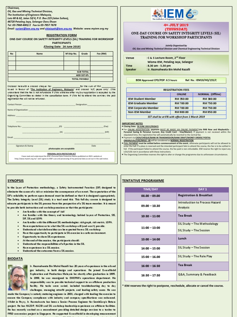 SIL Training Course Registration Form | PDF | Payments | Business