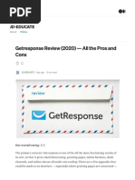 Getresponse Review 2020 All The Pros and Cons