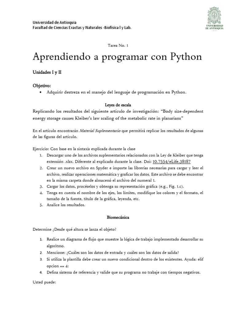 Tarea 1 | PDF | Python (lenguaje de programación) | Archivo de computadora