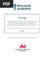 Urology Sample MCQ Exam e