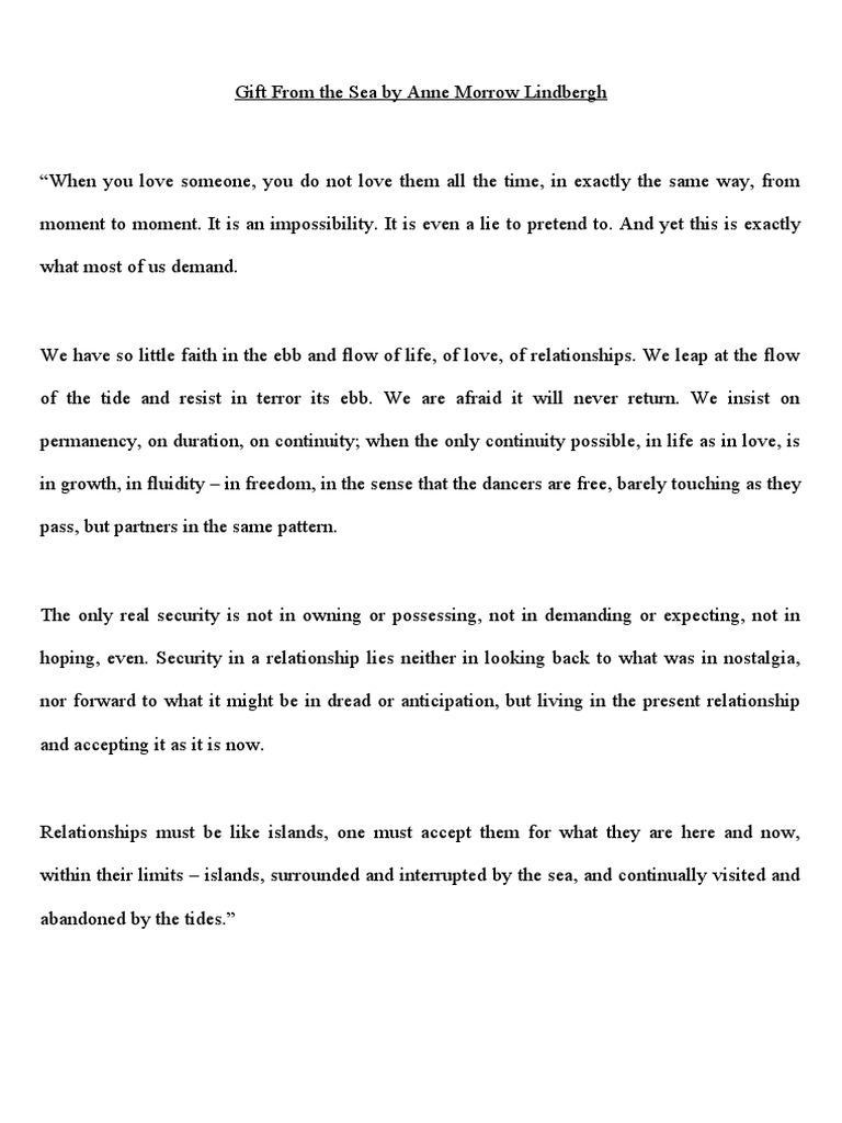 Gift From The Sea by Anne Morrow Lindbergh PDF