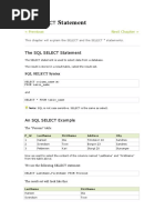 Statement: SQL Select