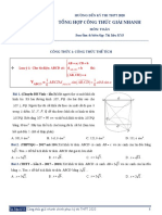 Tổng hợp công thức giải nhanh môn Toán PDF