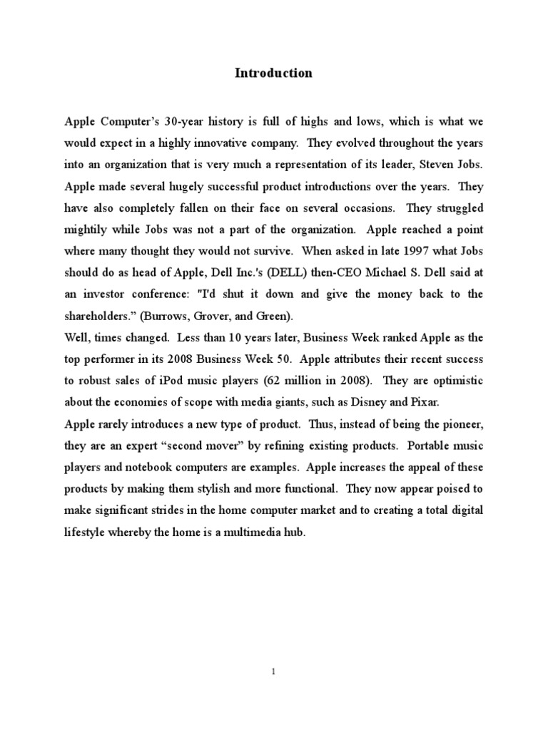 Major Project Report On Apple Inc | PDF | Apple Inc. | Macintosh