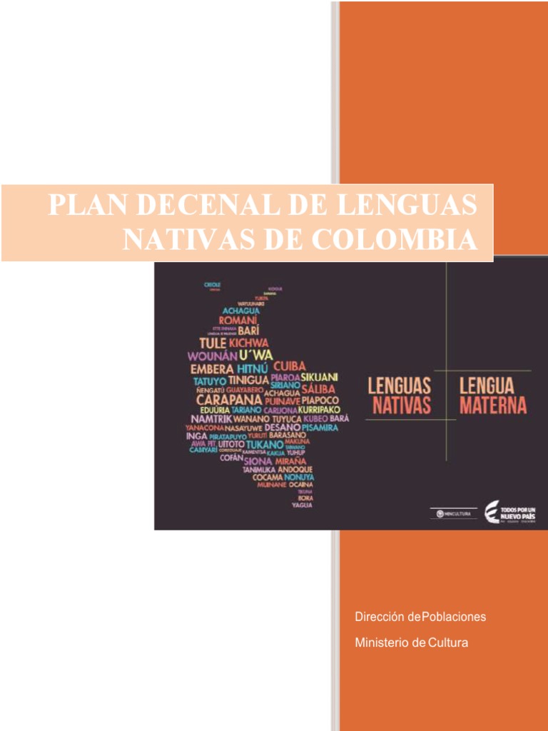Plan Decenal de Lenguas Nativas en Colombia | PDF | Patrimonio cultural ...