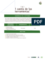 Planteamiento de Las Actividades - Actividades de Comunicación - Actividad 6 El Cuento de Las Herramientas PDF