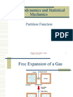 Thermodynamics and Statistical Mechanics: Partition Function