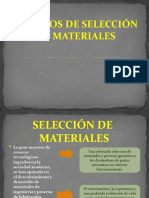 Unidad 11. Métodos de Selección de Materiales.
