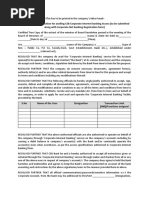 Board Resolution Sample Format