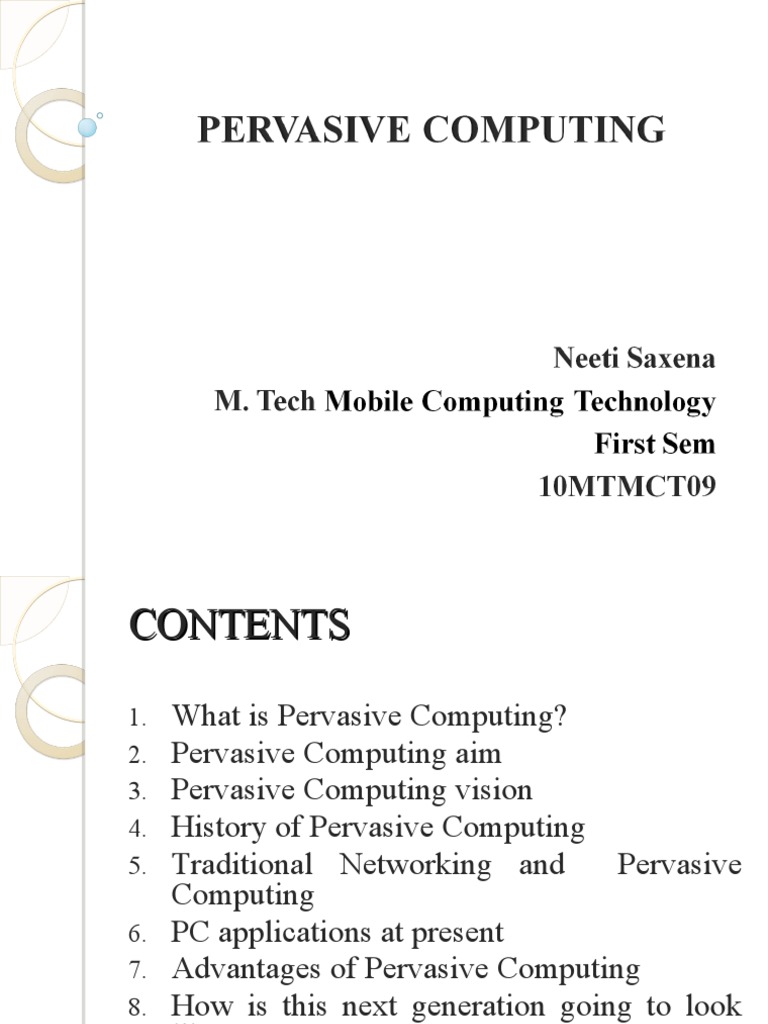 Understanding Pervasive Computing Concepts | PDF | Computing | Personal ...