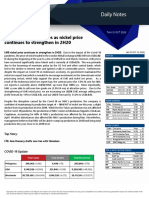 NIKL: Raising Estimates As Nickel Price Continues To Strengthen in 2H20