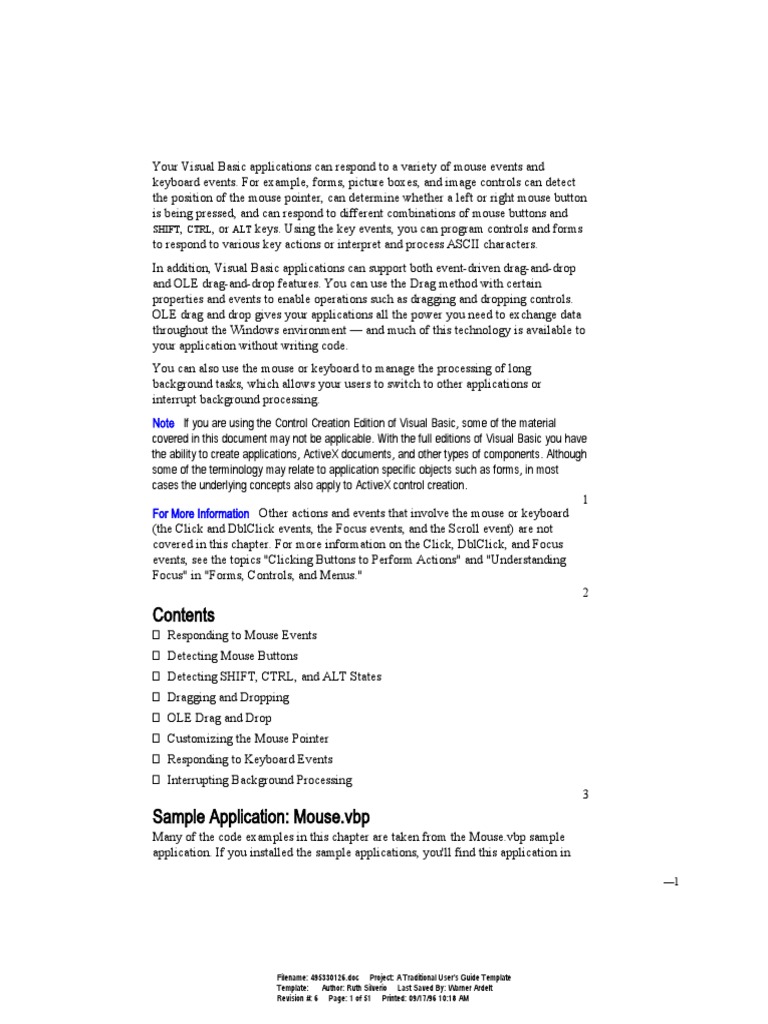 Responding To Mouse and Keyboard Events | PDF | Icon (Computing ...