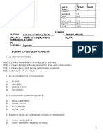 Examen de Comunicación Oral y Escrita Primer Parcial