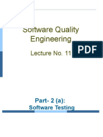 Software Quality Engineering: Lecture No. 11
