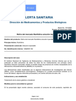 Alerta No_ #153-2020 - Retiro del mercado Ranitidina solución inyectable .pdf