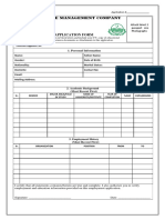 Multan Waste Management Company: Job Application Form