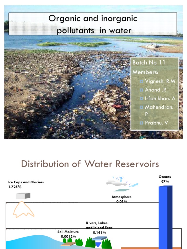 Corrected Organic and Inorganic Pollutants in Water | PDF | Sewage ...