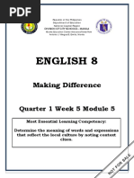 ENGLISH 8 - Q1 - Mod5 - Determining Meaning of Words PDF