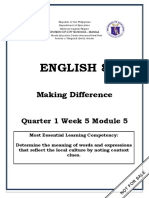 ENGLISH 8 - Q1 - Mod5 - Determining Meaning of Words PDF