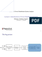 ECE 5984: Power Distribution System Analysis Lecture 1: Introduction to Power Distribution Systems