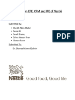 Assignment On EFE, CPM and IFE of Nestlé