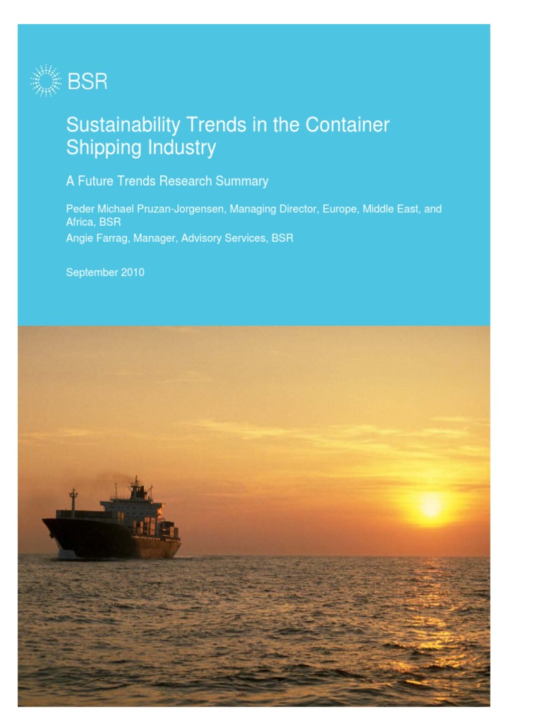 BSR Sustainability Trends Container Shipping Industry PDF | PDF ...