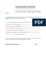 Sample of Income Statement Certificates