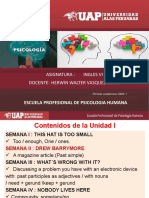 Docente: Herwin Walter Vasquez Tanta Asignatura: Ingles Vi: Escuela Profesional de Psicologia Humana