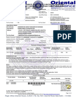 Motor Insurance Certificate Cum Policy Schedule GCCV - Public Carriersother Than Three Wheelers Package Policy - Zone C