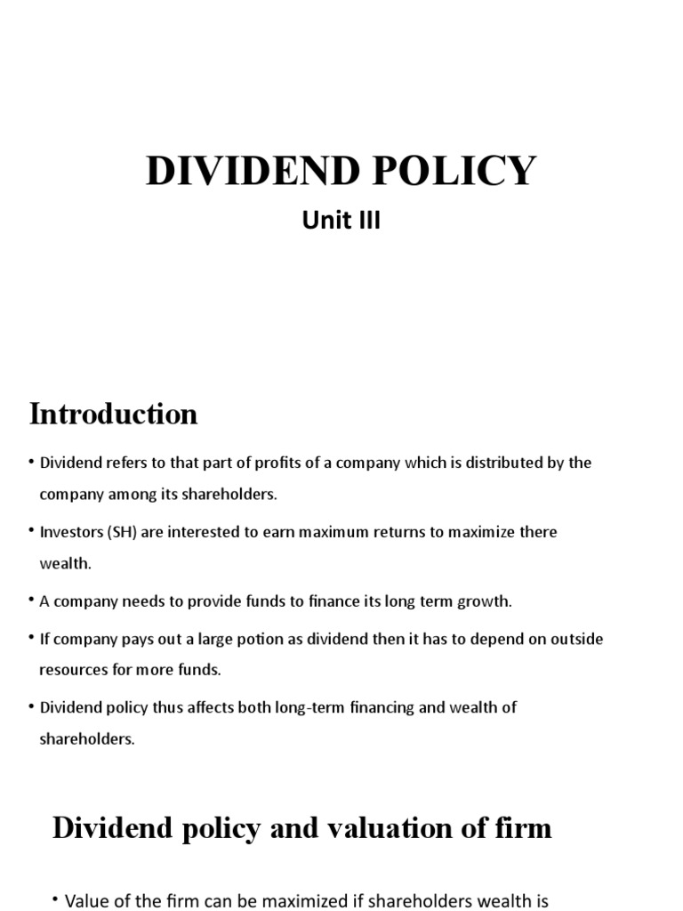Understanding Dividend Policy Dynamics | PDF | Cost Of Capital | Dividend