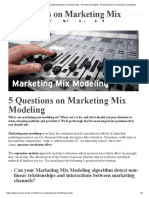 5 Questions On Marketing Mix Modeling You Need To Ask - AI-Powered Insights - The Liberation From Spurious Correlations